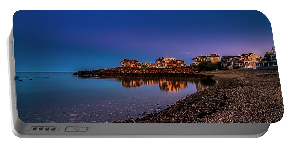 Perkins Cove Portable Battery Charger featuring the photograph Reflections of Perkins Cove by Penny Polakoff