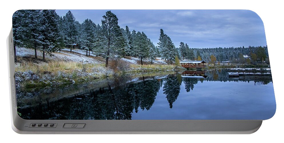 Landscape Portable Battery Charger featuring the photograph Reflections of the season 2 by Thomas Nay
