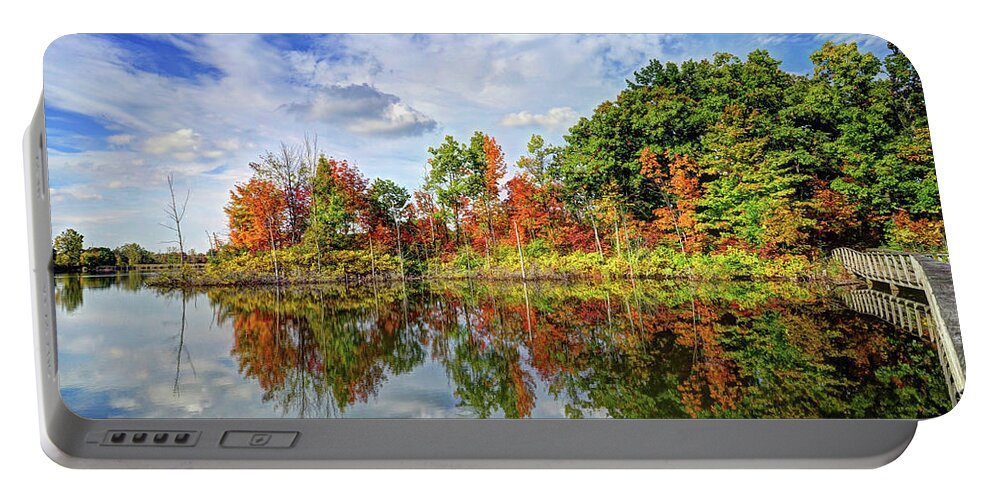 Fall Portable Battery Charger featuring the photograph Reflections by Rodney Campbell