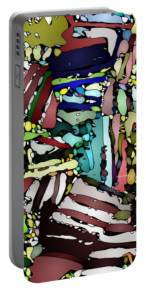 Rafael Salazar Portable Battery Charger featuring the digital art Reggae by Rafael Salazar