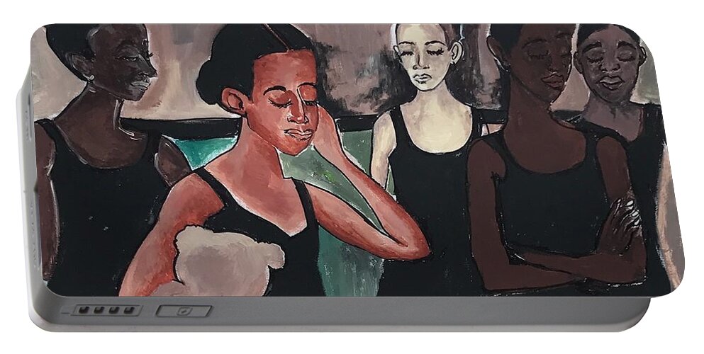  Portable Battery Charger featuring the painting Rehearsal  by Angie ONeal