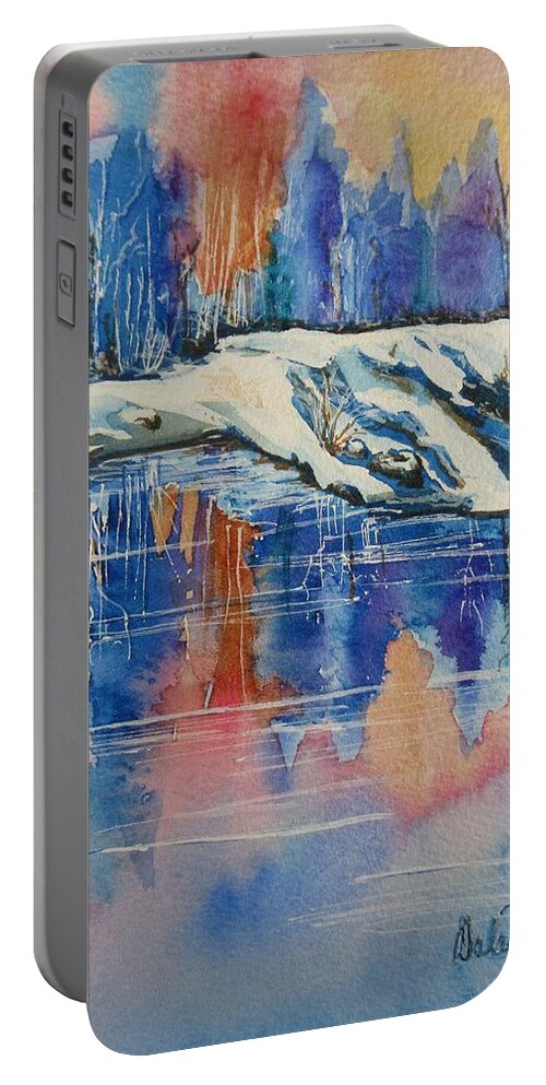 Nature Portable Battery Charger featuring the painting Rejuvenate by Dale Bernard