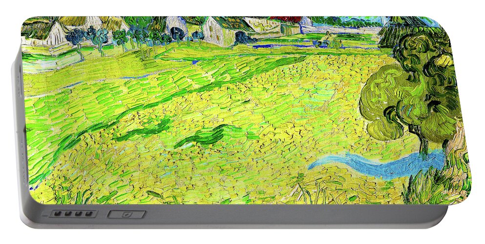 Wingsdomain Portable Battery Charger featuring the painting Remastered Art Les Vessenots in Auvers by Vincent Van Gogh 20230417 by Vincent Van-Gogh