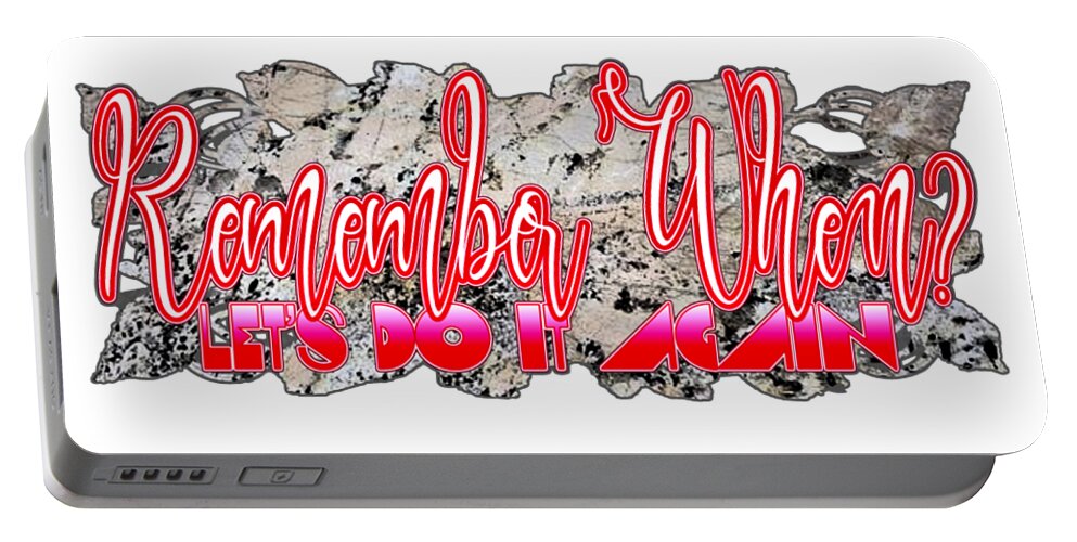 Remember When Portable Battery Charger featuring the digital art Remember When Date Night by Delynn Addams