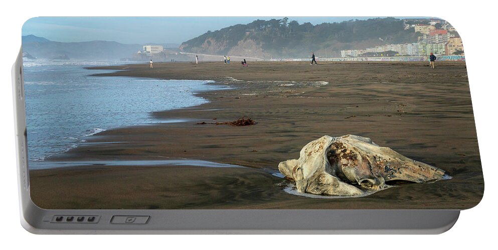 Bones Portable Battery Charger featuring the photograph Remnant of the Sea by Bonnie Follett