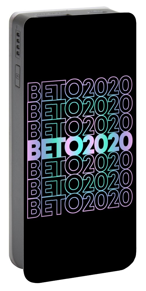 Cool Portable Battery Charger featuring the digital art Retro Beto 2020 by Flippin Sweet Gear