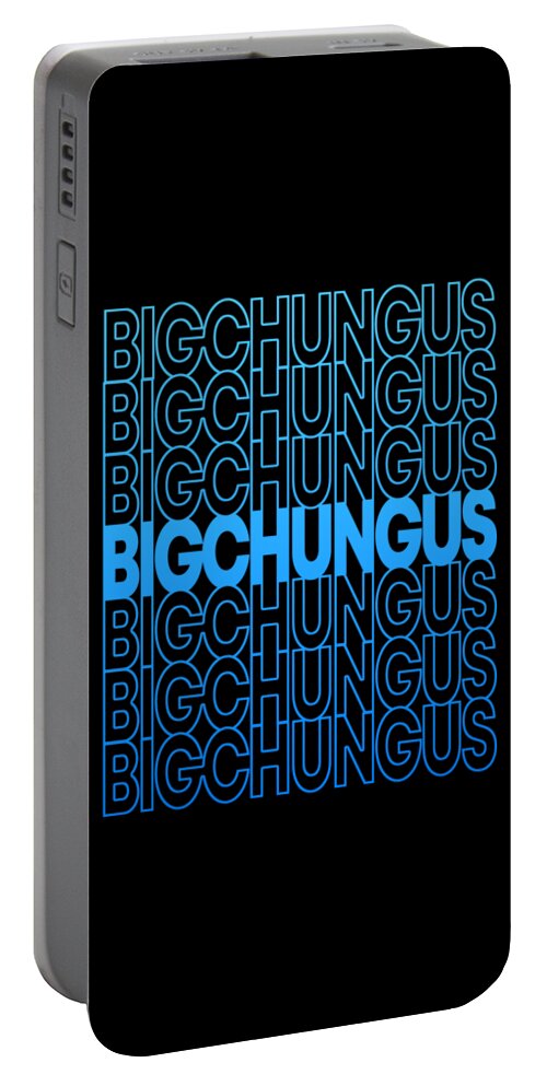 Funny Portable Battery Charger featuring the digital art Retro Big Chungus by Flippin Sweet Gear