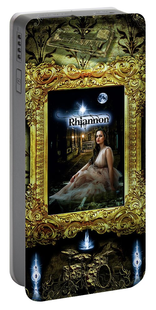 Fleetwood Mac Portable Battery Charger featuring the digital art Rhiannon by Michael Damiani