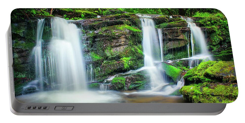 Art Prints Portable Battery Charger featuring the photograph Rhododendron Creek Waterfall 3 by Nunweiler Photography