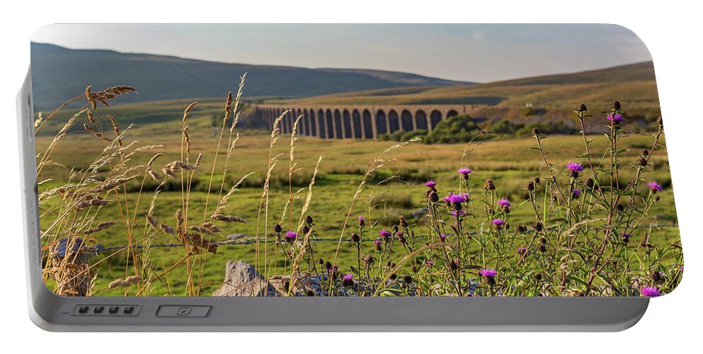 England Portable Battery Charger featuring the photograph Ribblehead Viaduct by Tom Holmes Photography