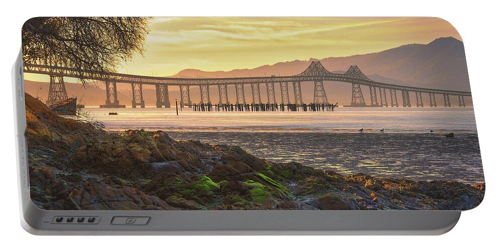 Landscape Portable Battery Charger featuring the photograph Richmond-San Rafael Bridge by Laura Macky