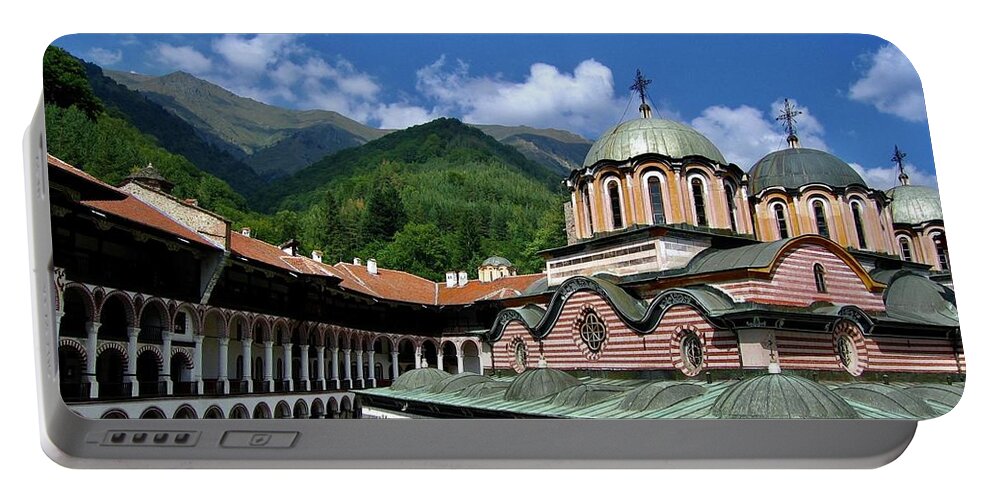  Portable Battery Charger featuring the photograph Rila Monastery by Annamaria Frost