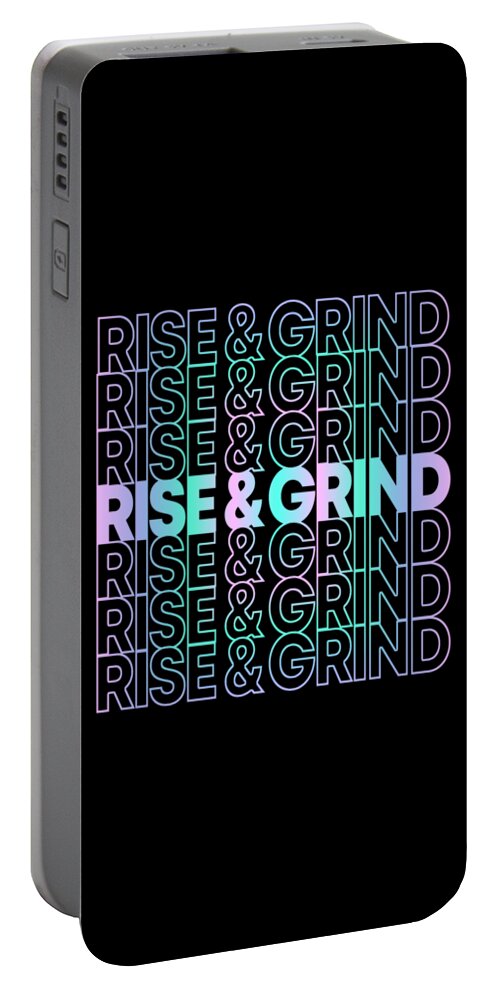 Skateboarding Portable Battery Charger featuring the digital art Rise and Grind by Flippin Sweet Gear