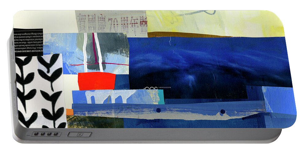 Abstract Art Portable Battery Charger featuring the painting Rising Tide #1 by Jane Davies