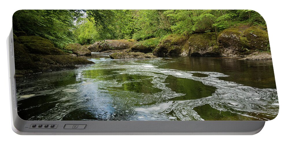 River Ericht Portable Battery Charger featuring the photograph River Ericht Reflections by Tanya C Smith