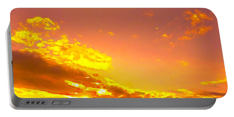 Flowijng Lave In The Sky Portable Battery Charger featuring the photograph River Of Gold by Trevor A Smith
