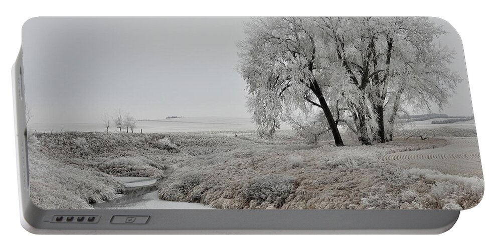 North Dakota Portable Battery Charger featuring the photograph Frosty Green River by Amanda R Wright