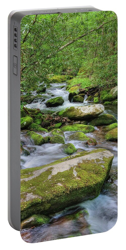 Stream Portable Battery Charger featuring the photograph Roaring Fork by Randall Dill