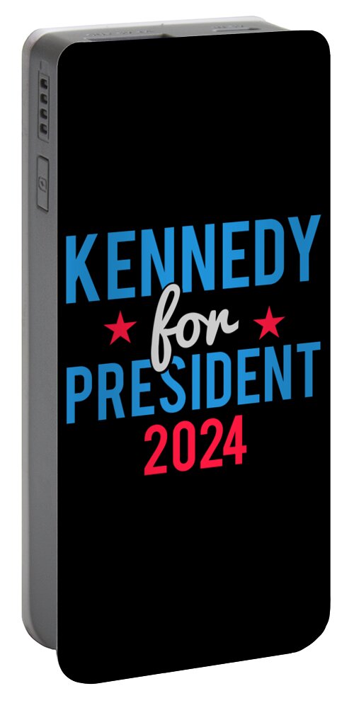 Cool Portable Battery Charger featuring the digital art Robert Kennedy For President 2024 by Flippin Sweet Gear