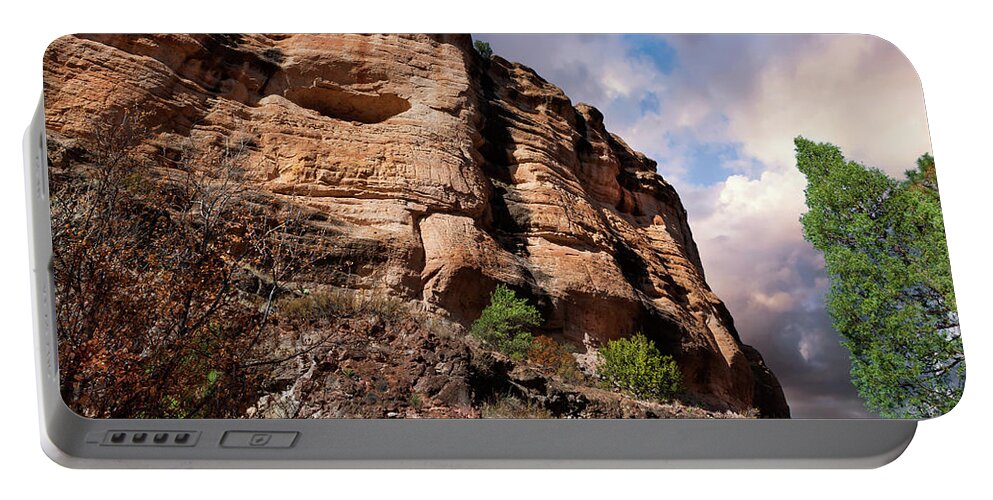 Gila Cave Dwellings Portable Battery Charger featuring the photograph Rock Formation by Endre Balogh