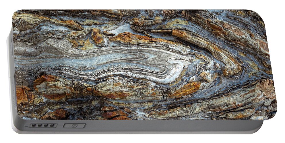 Nature Portable Battery Charger featuring the photograph Rock Texture by Gary Geddes