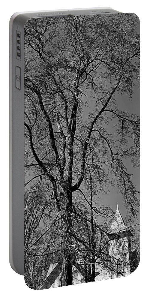 Rockford Portable Battery Charger featuring the photograph Rockford by Faith BW by Lee Darnell