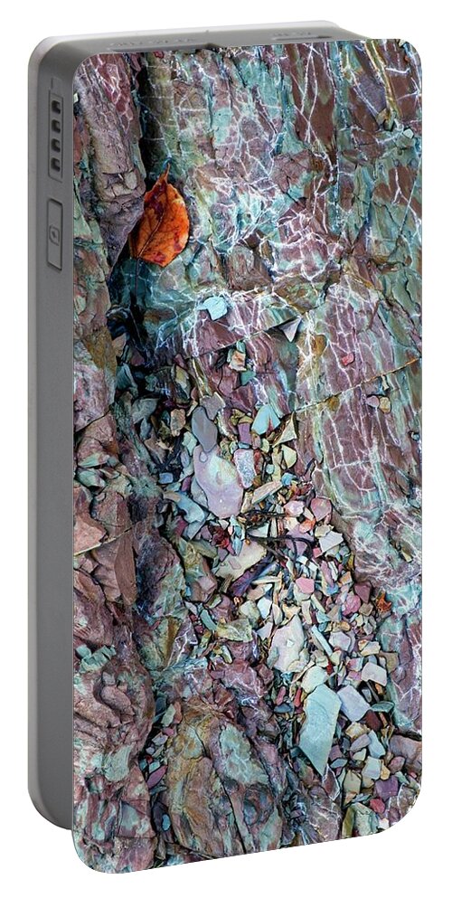 Sea Portable Battery Charger featuring the photograph Rocks 1 by Alan Norsworthy
