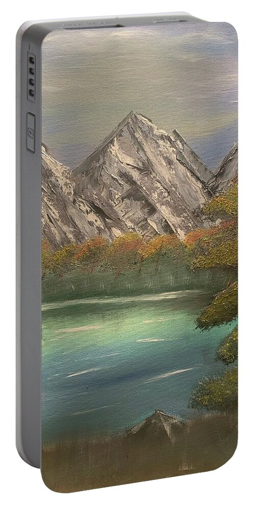 Mountains Portable Battery Charger featuring the painting Rocky Mountain Dreams by Lisa White