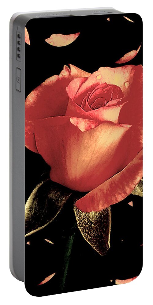Rose Portable Battery Charger featuring the photograph Rose Petals by Dani McEvoy