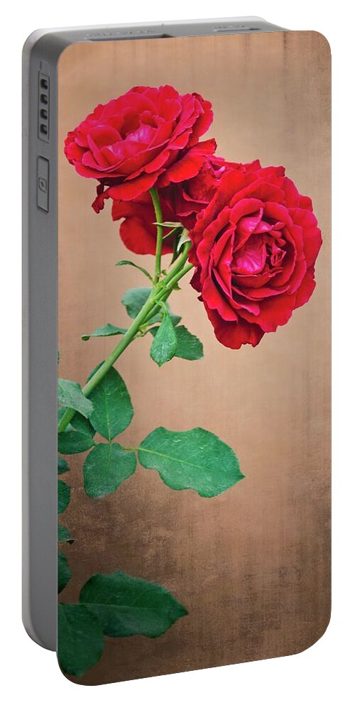Roses Portable Battery Charger featuring the photograph Roses Are Red by Carolyn Marshall