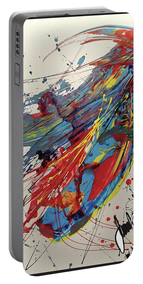  Portable Battery Charger featuring the painting First #1 by Jimmy Williams