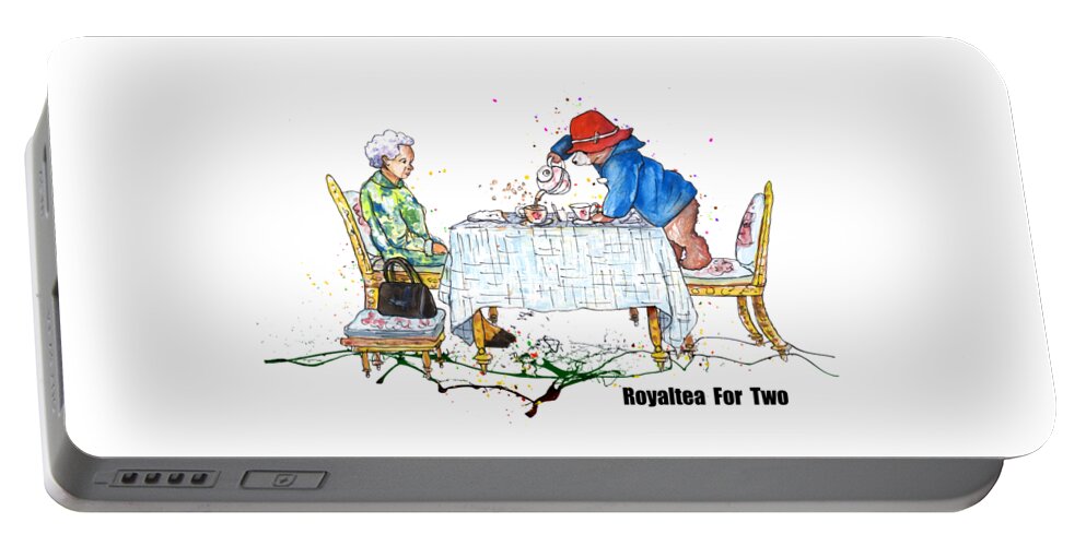 Paddington Portable Battery Charger featuring the painting Royaltea For Two by Miki De Goodaboom