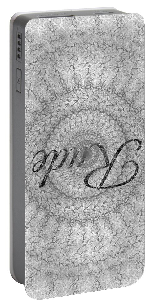 Words Portable Battery Charger featuring the digital art Rude 001 by Faa shie