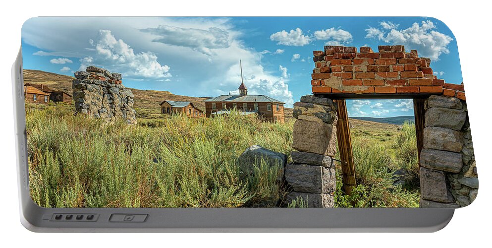 Ghost Town Portable Battery Charger featuring the photograph Ruined Future by Ron Long Ltd Photography