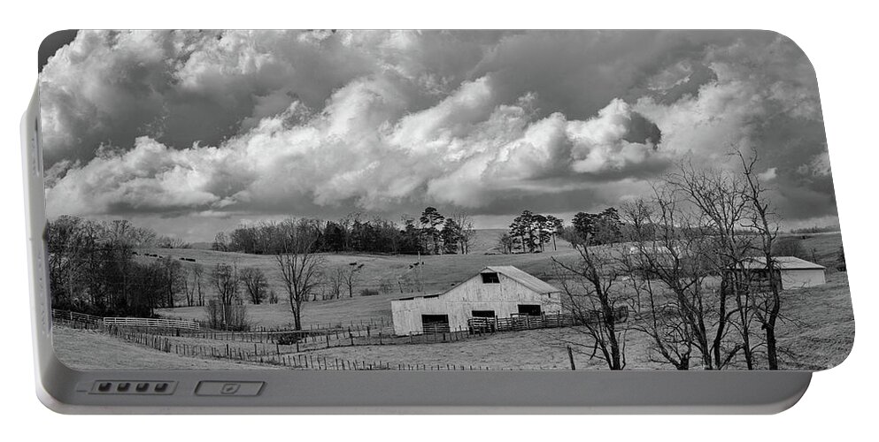 Barn Portable Battery Charger featuring the photograph Rural Valley View by Nicki McManus