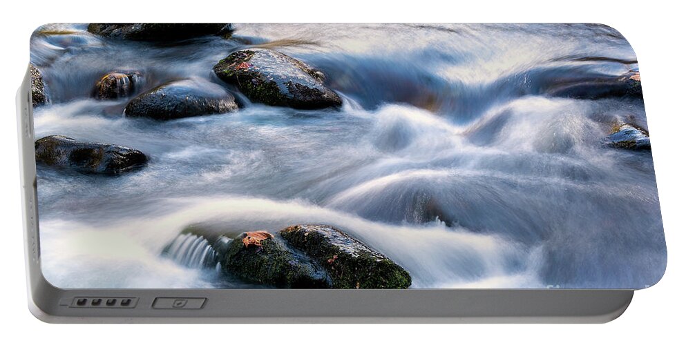 Stream Portable Battery Charger featuring the photograph Rushing Thru by Nicki McManus