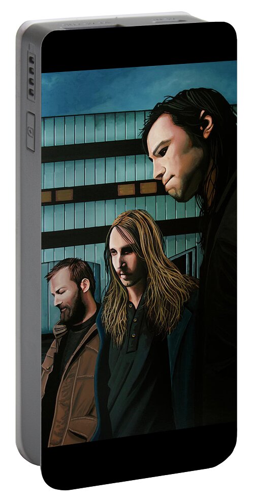 Russian Circles Portable Battery Charger featuring the painting Russian Circles Painting by Paul Meijering
