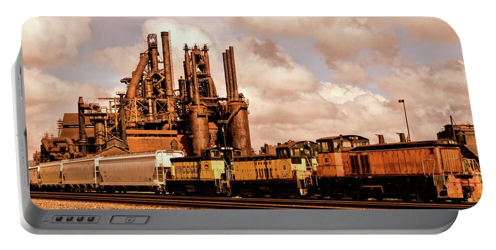 Bethlehem Steel Portable Battery Charger featuring the photograph Rust In Peace by DJ Florek