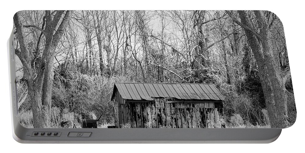 Rustic Portable Battery Charger featuring the photograph Rustic Abandoned Shed in Onslow County North Carolina by Bob Decker