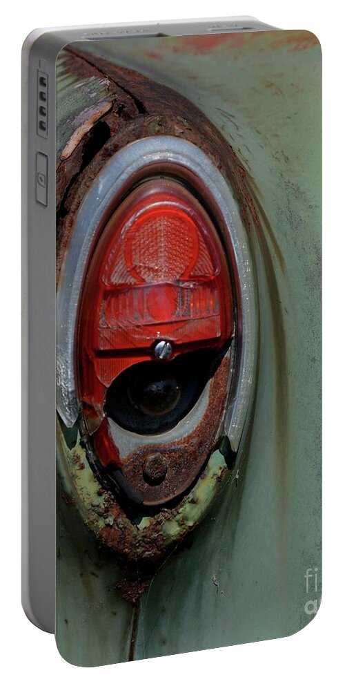 Taillight Portable Battery Charger featuring the photograph Rusty Light by Robert Buderman