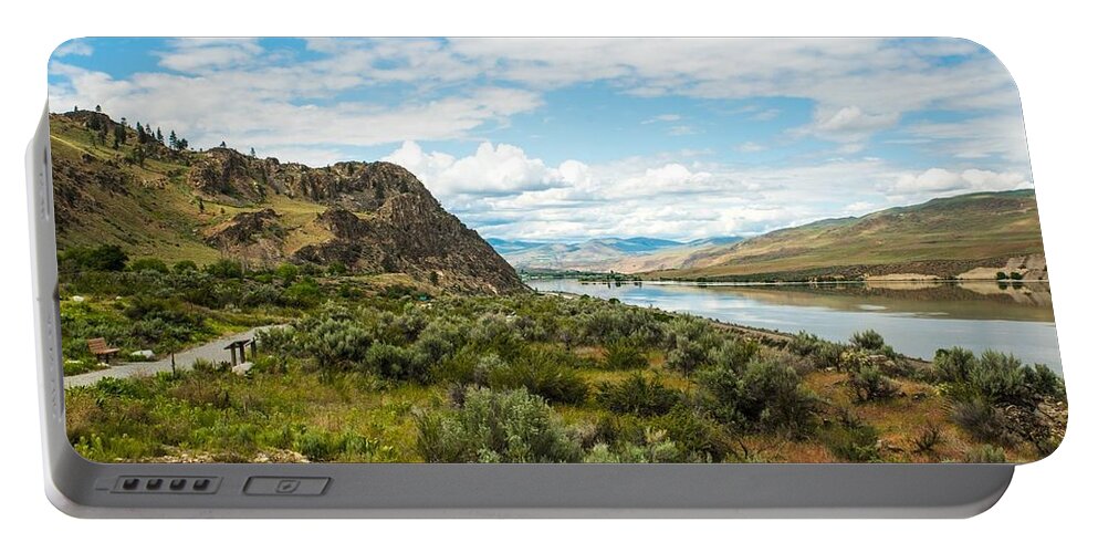 Sagebrush And Sky Portable Battery Charger featuring the photograph Sagebrush and Sky by Tom Cochran