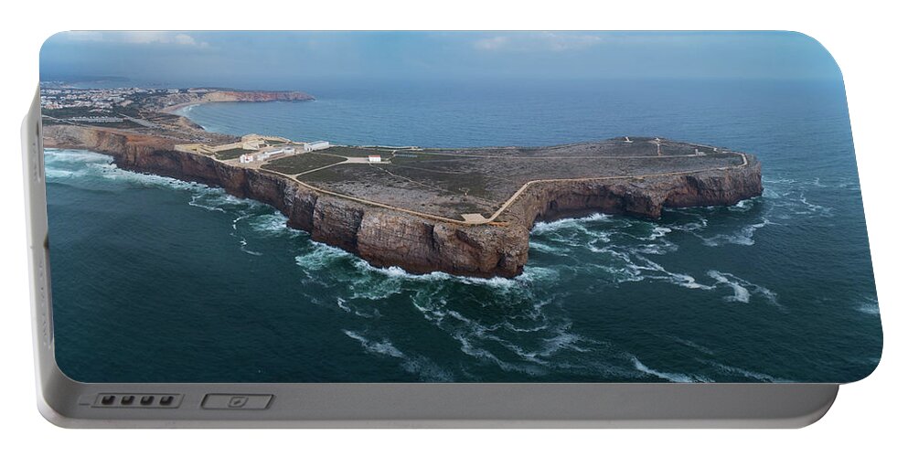 Sagres Portable Battery Charger featuring the photograph Sagres Fortress on cape in Portugal by Mikhail Kokhanchikov