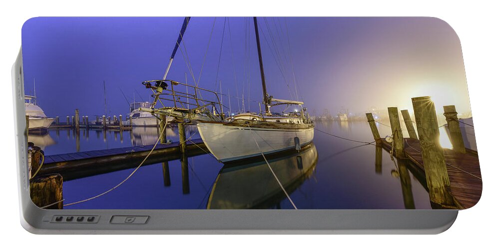 Sailboat Portable Battery Charger featuring the photograph Sailboat Blues by Christopher Rice