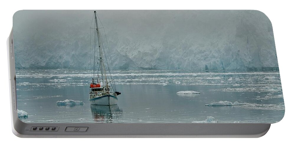 Sailing In Antarctica Portable Battery Charger featuring the photograph Sailing Under down under by Darcy Dietrich