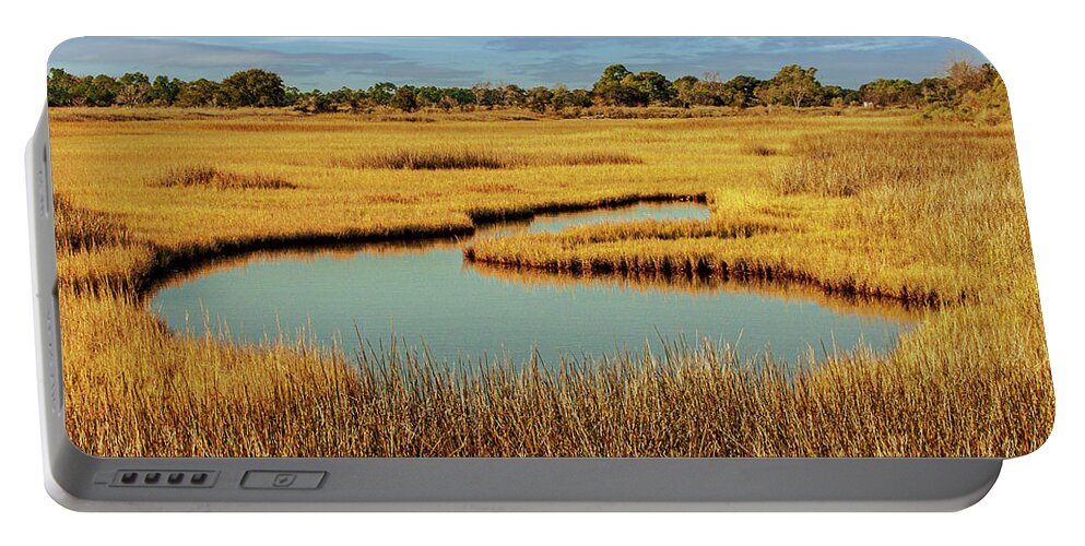 Camera Portable Battery Charger featuring the photograph Salt Marsh Photograph by Louis Dallara