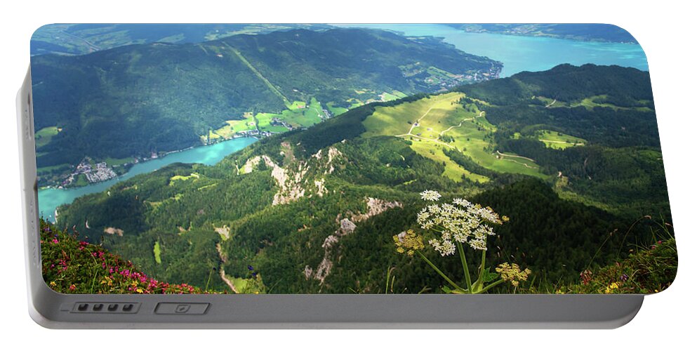 Jenny Rainbow Fine Art Photography Portable Battery Charger featuring the photograph Salzkammergut - Lakes Mondsee and Attersee 1 by Jenny Rainbow