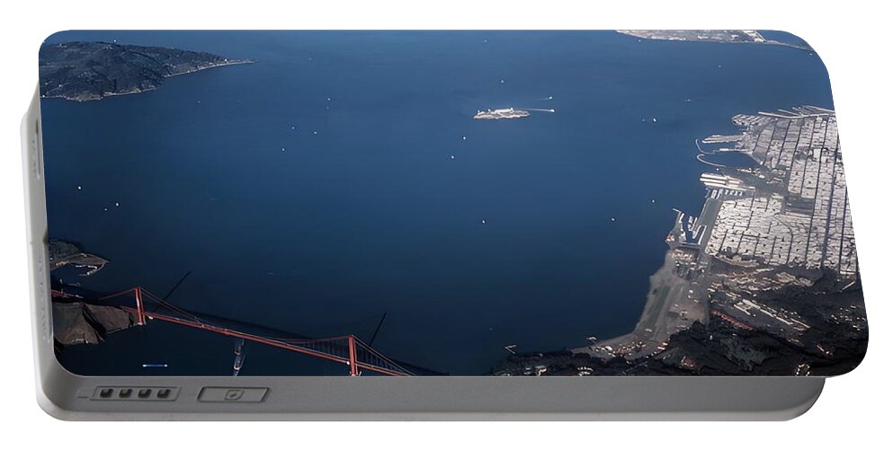 Photograph Water Bay Bridge Golden Gate Portable Battery Charger featuring the photograph San Francisco Bay by Beverly Read