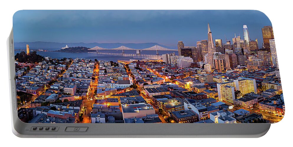 Gary-johnson Portable Battery Charger featuring the photograph San Francisco Skyline by Gary Johnson