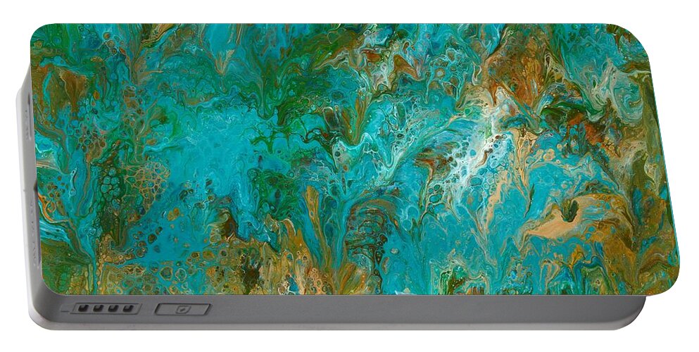 Sea And Sand Portable Battery Charger featuring the painting Sand and Sea by Tessa Evette