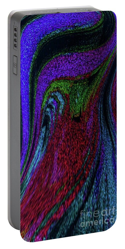 Abstract Colorful Portable Battery Charger featuring the digital art Sandy Bird by Glenn Hernandez